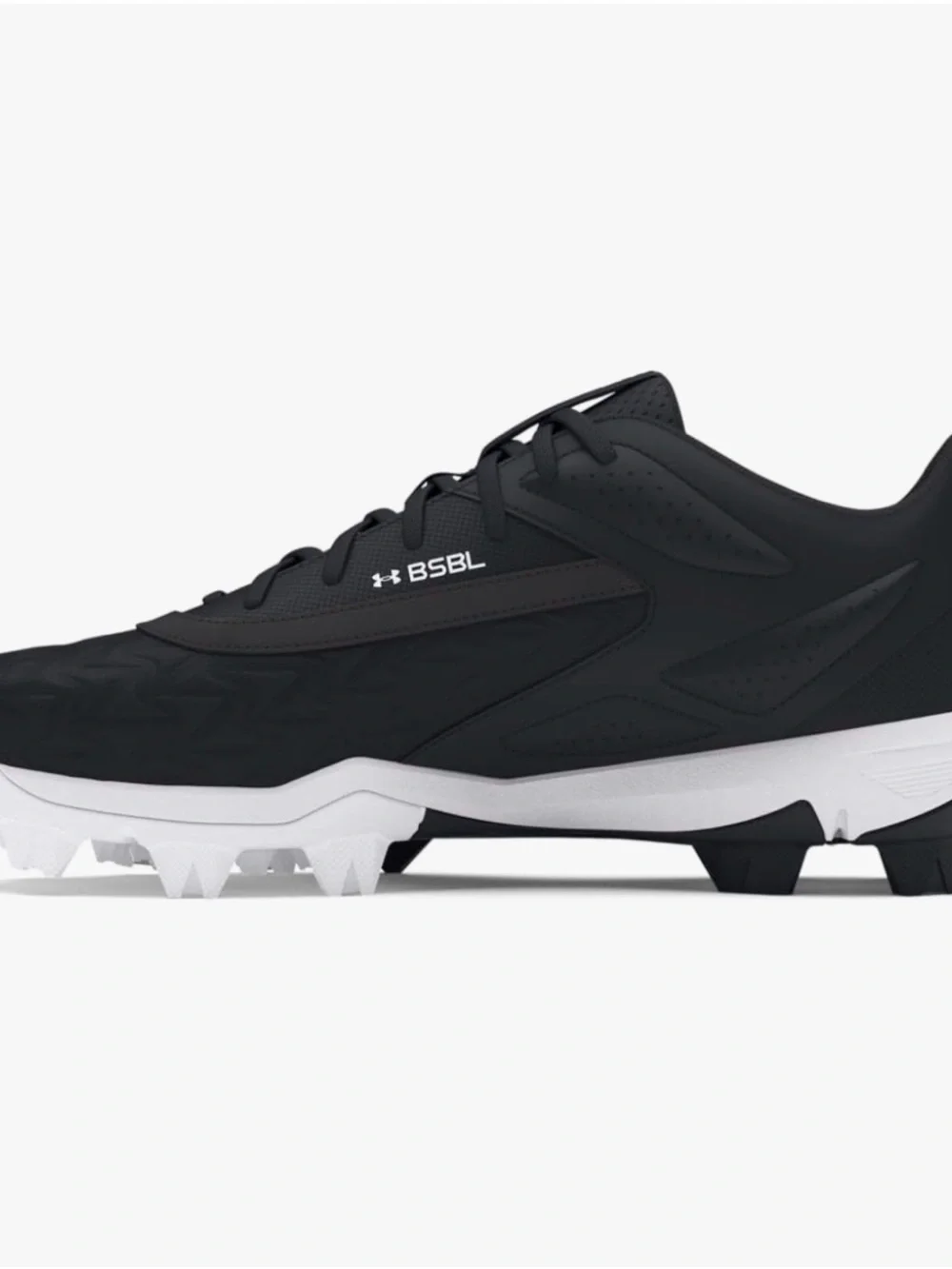 Under Armour Black Cleats with White Soles